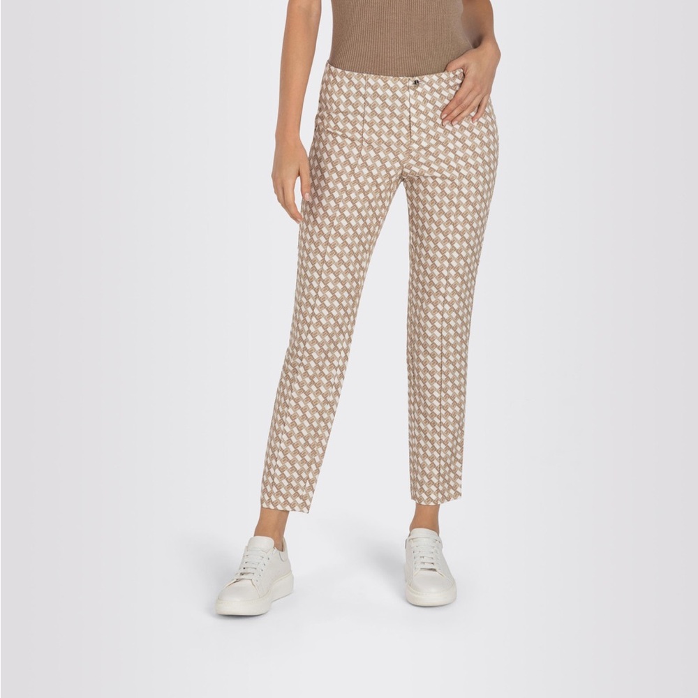 MAC Anna slim pants in light camel print NWT